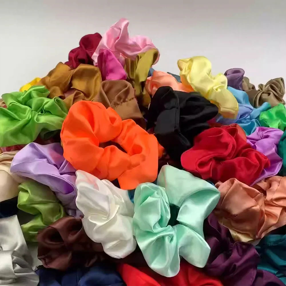 Box of 24 Handmade Silk Scrunchies