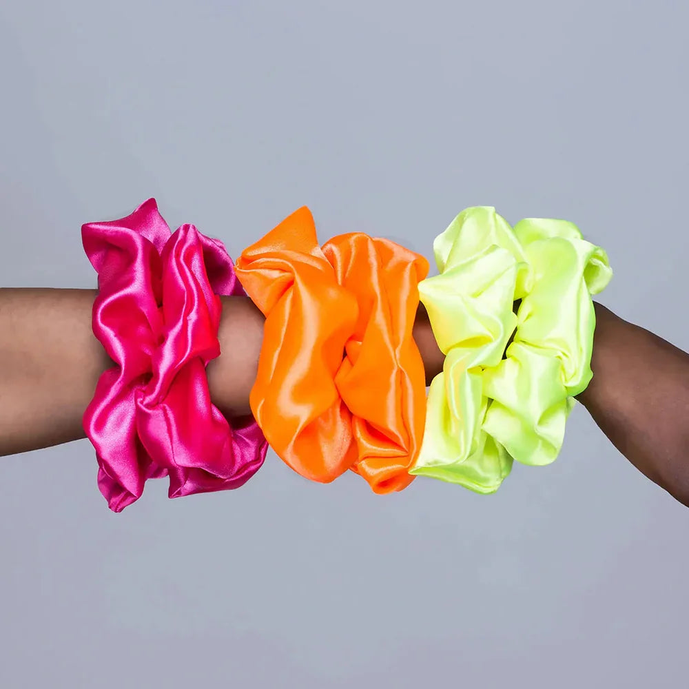 Box of 24 Handmade Silk Scrunchies