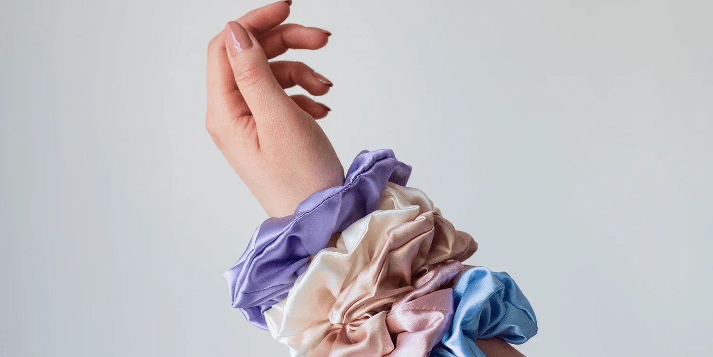 Box of 3 Handmade Silk Scrunchies