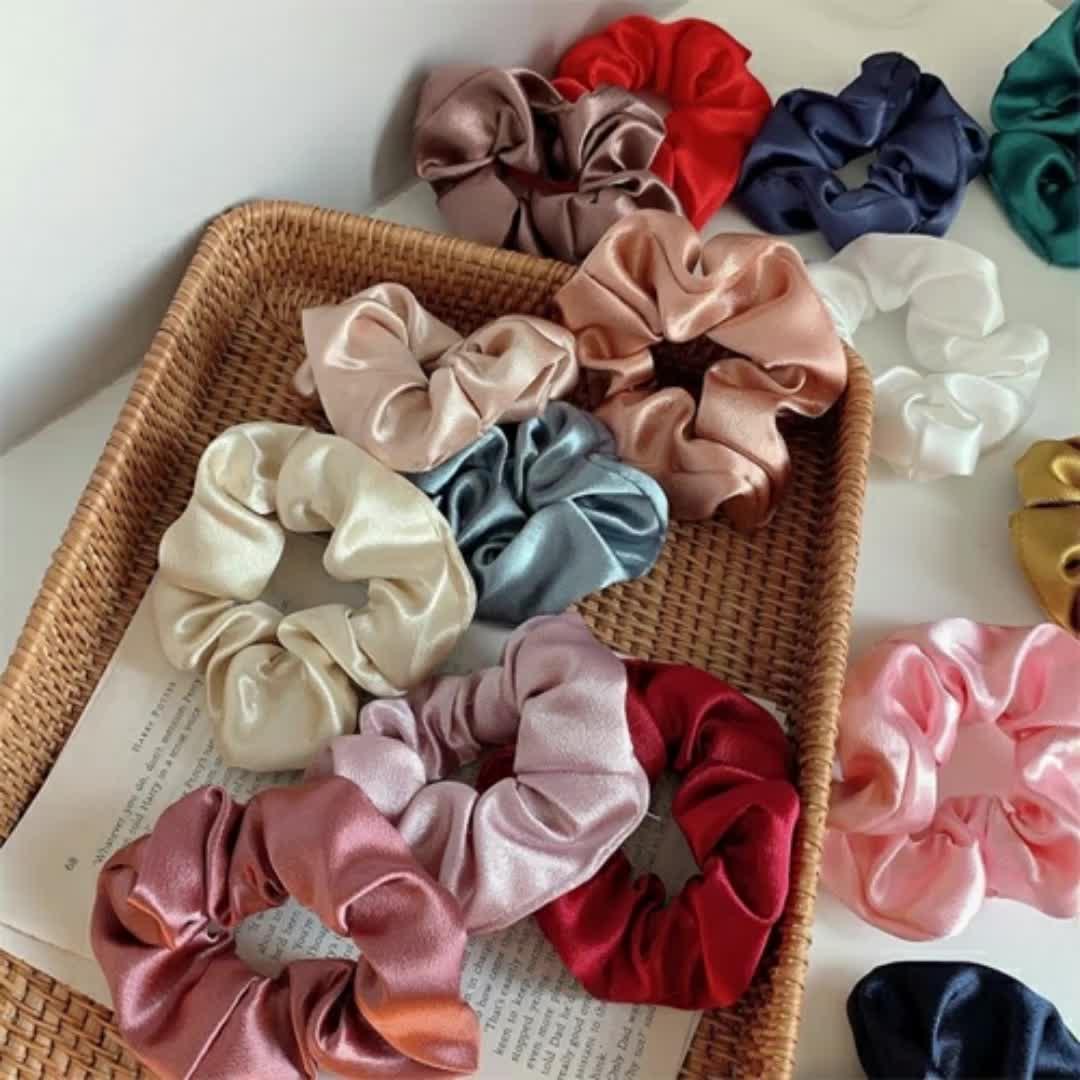 Box of 6 Handmade Silk Scrunchies