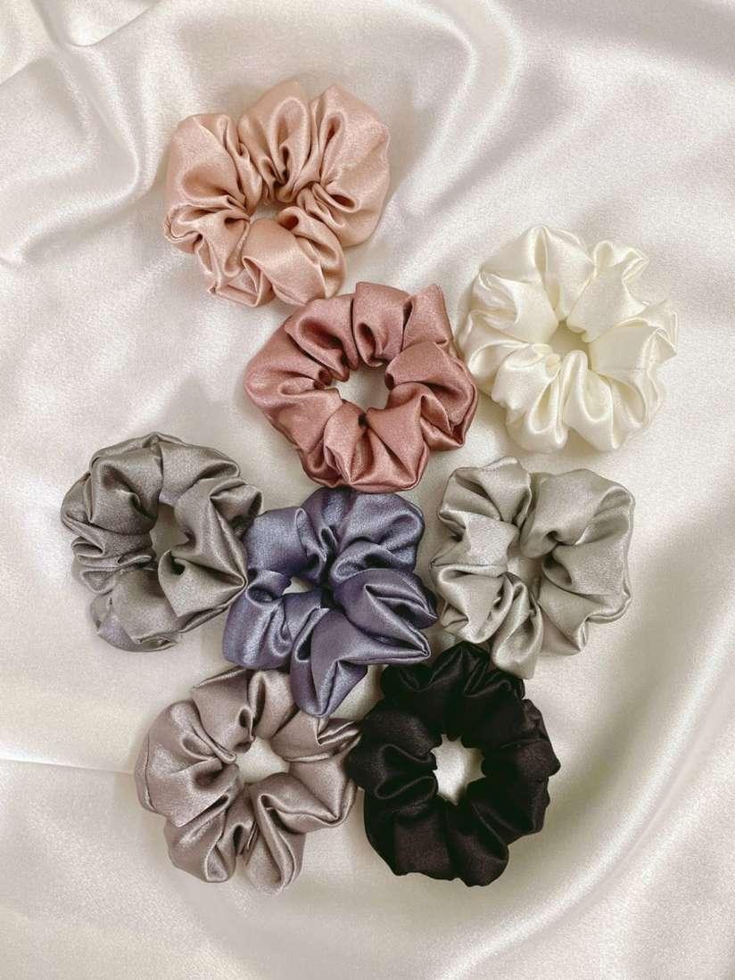 Box of 12 Handmade Silk Scrunchies